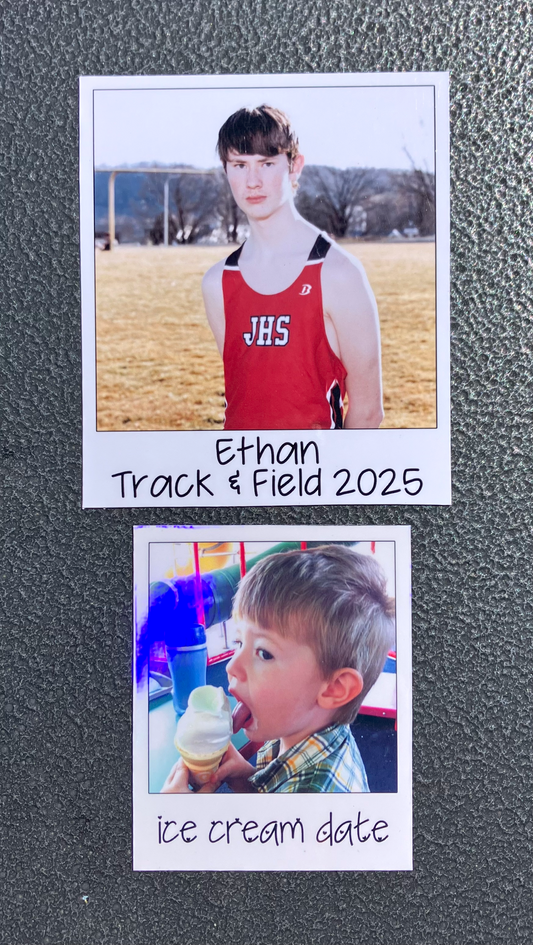 Retro Polaroid Custom Photo Magnet - (2 Sizes Available)