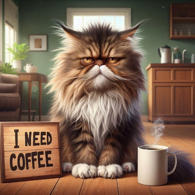 Grumpy Coffee Cats Magnet Collection