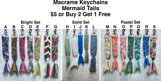 Macramé Keychains (Mermaid Tail) – Buy 2, Get 1 Free! 🎁