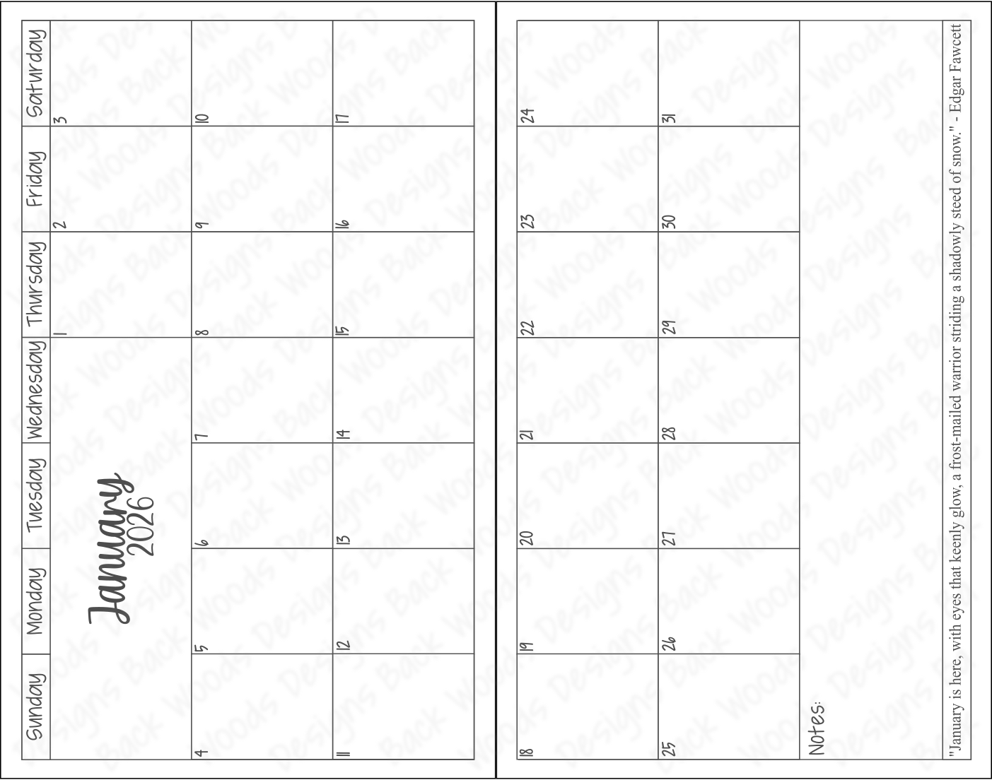 Pocket Calendar 2026-2027