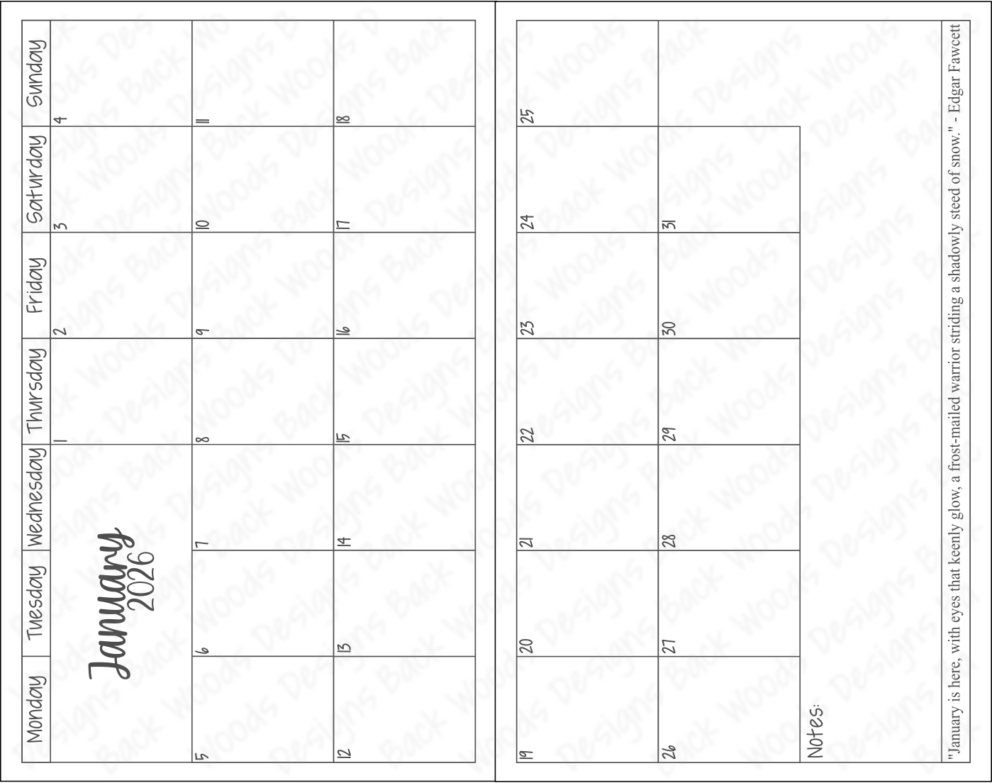 Pocket Calendar 2026-2027